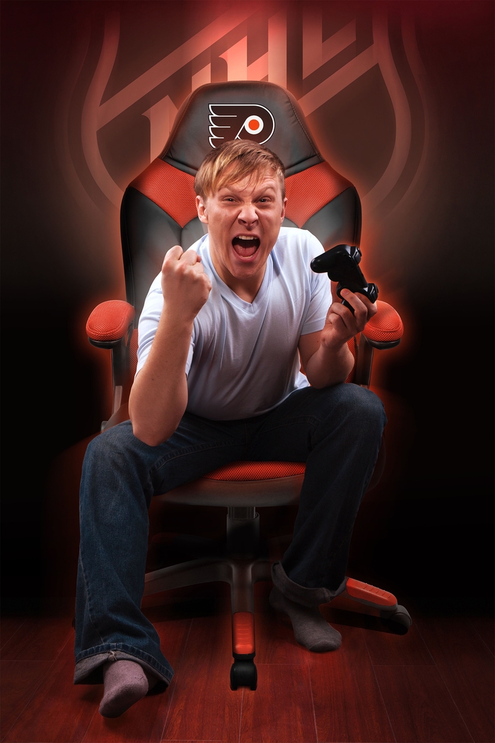 Big Team NHL Philadelphia Flyers Orange Oversized Gaming Chair - Thumbnail - Image 4