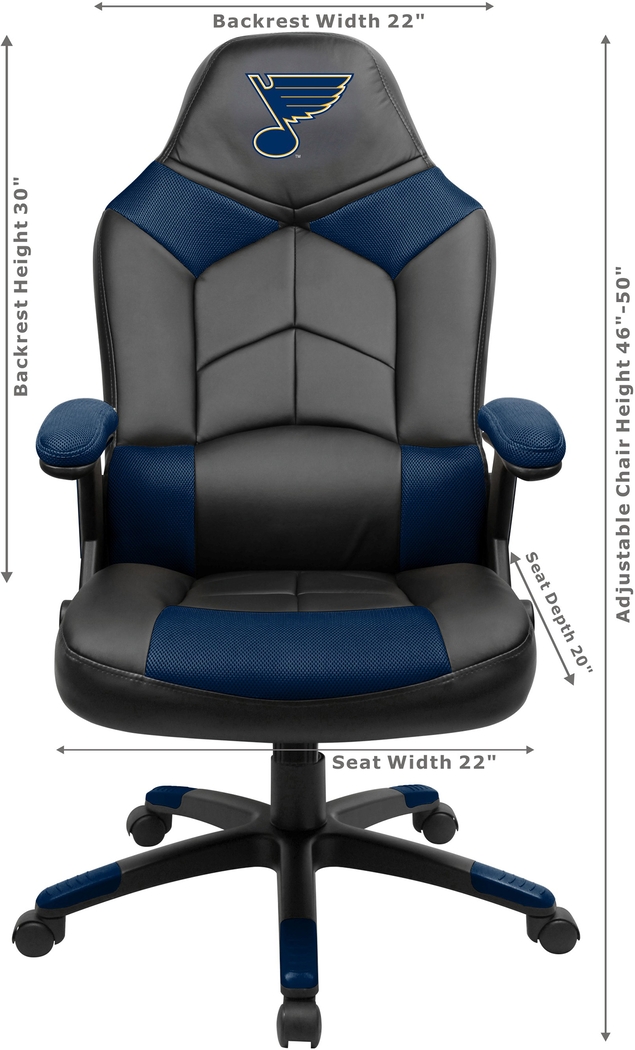 Big Team NHL St Louis Blues Navy Oversized Gaming Chair - Thumbnail - Image 3