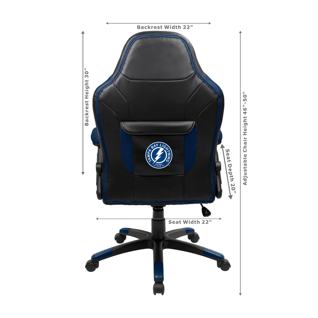 Big Team NHL Tampa Bay Lightning Navy Oversized Gaming Chair - Thumbnail - Image 3