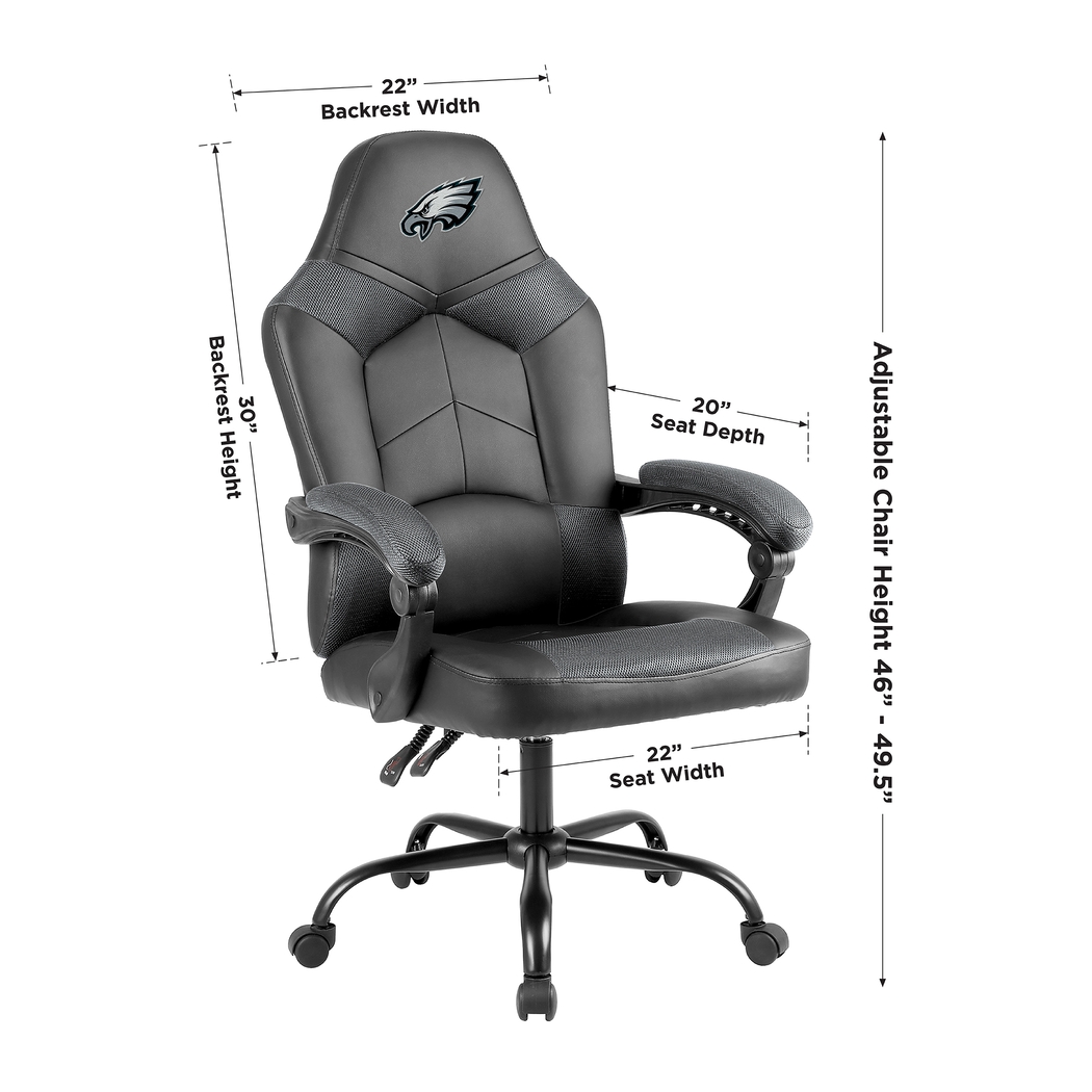 Big Team Philadelphia Eagles Gray Office Chair - Thumbnail - Image 4
