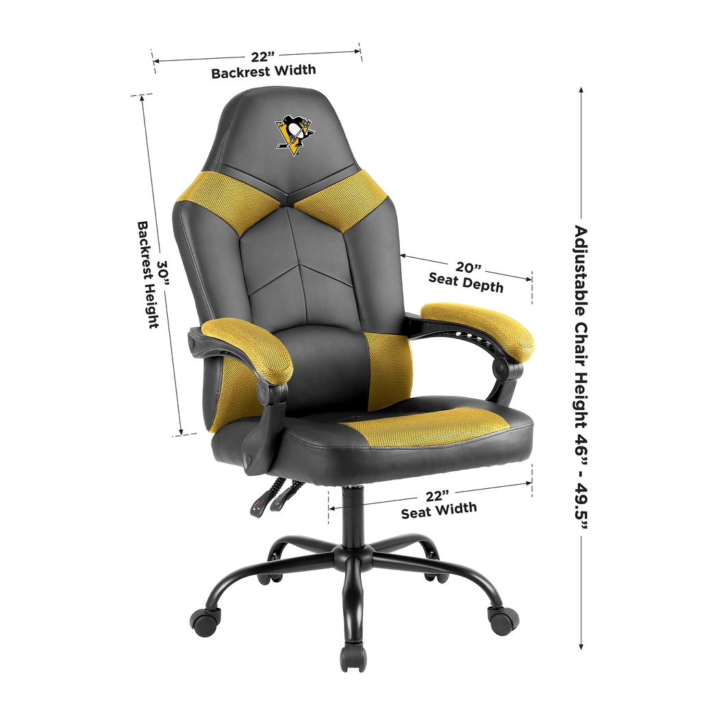 Big Team Pittsburgh Penguins Yellow Office Chair - Thumbnail - Image 4