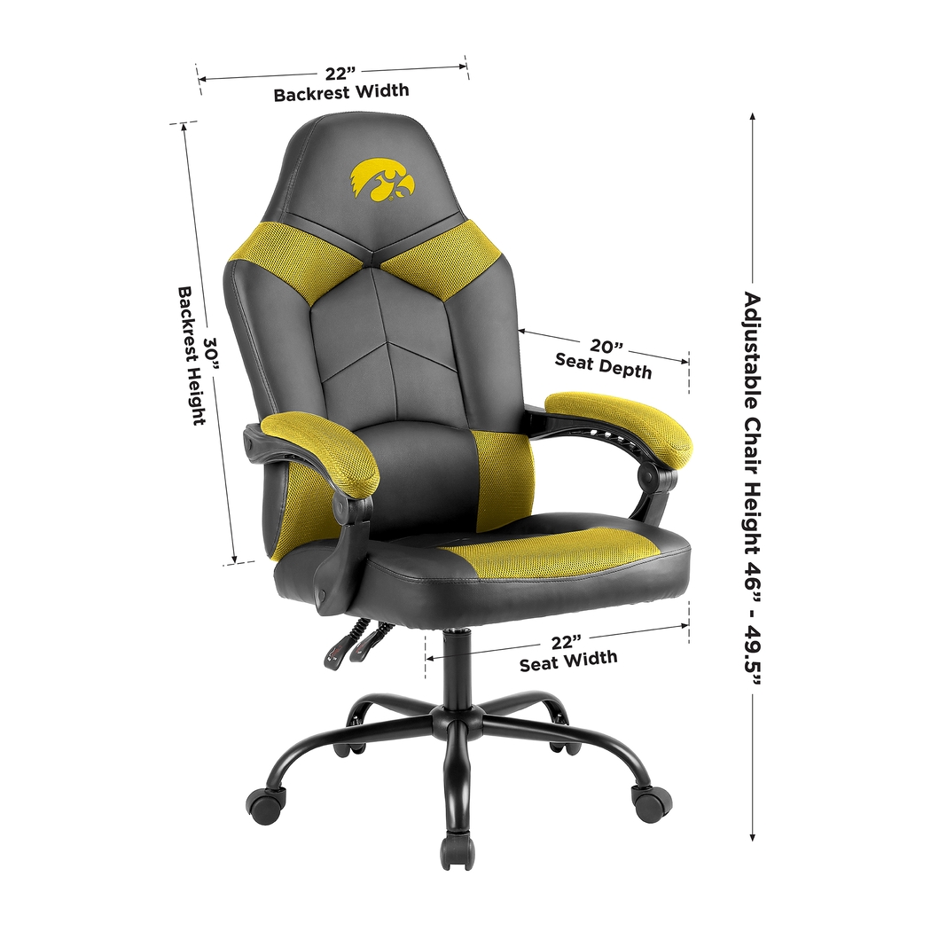 Big Team University of Iowa Yellow Office Chair - Thumbnail - Image 4