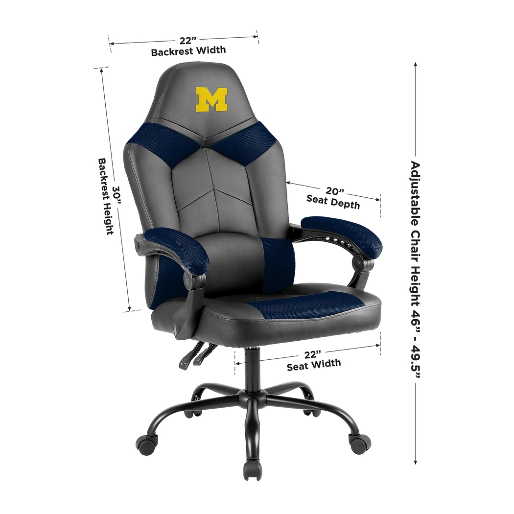 Big Team University of Michigan Navy Office Chair - Thumbnail - Image 4