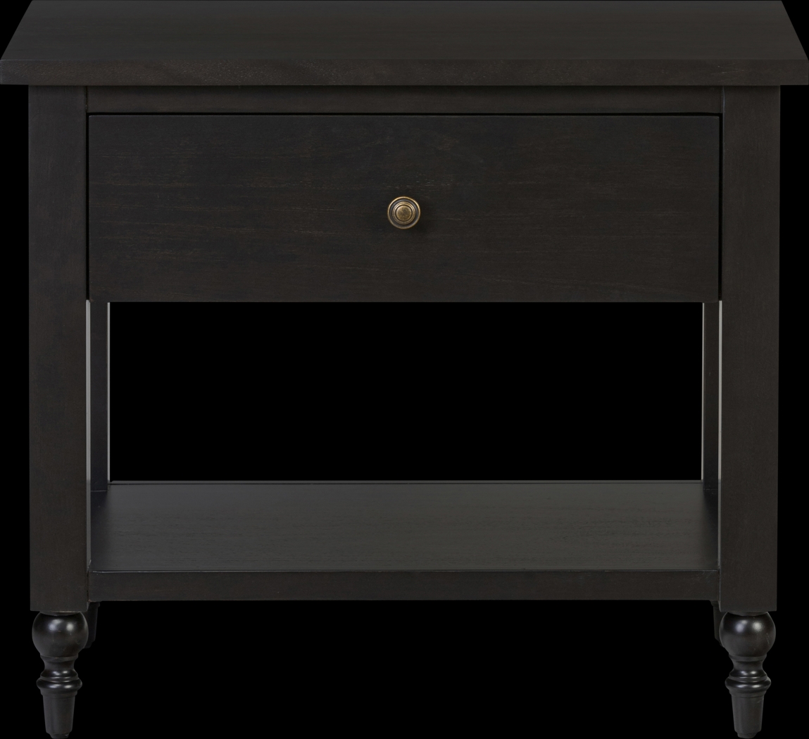 Biga Black Nightstand - Thumbnail - Image 1