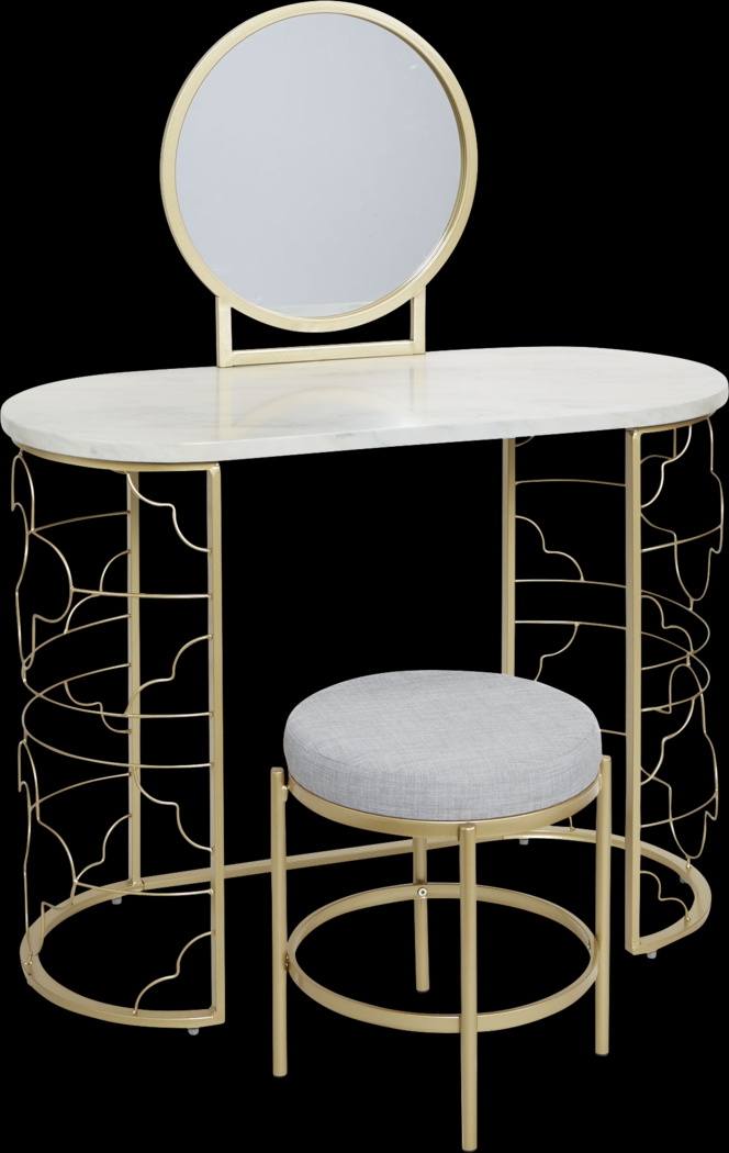 Biglin Gold Vanity Set - Thumbnail - Image 1