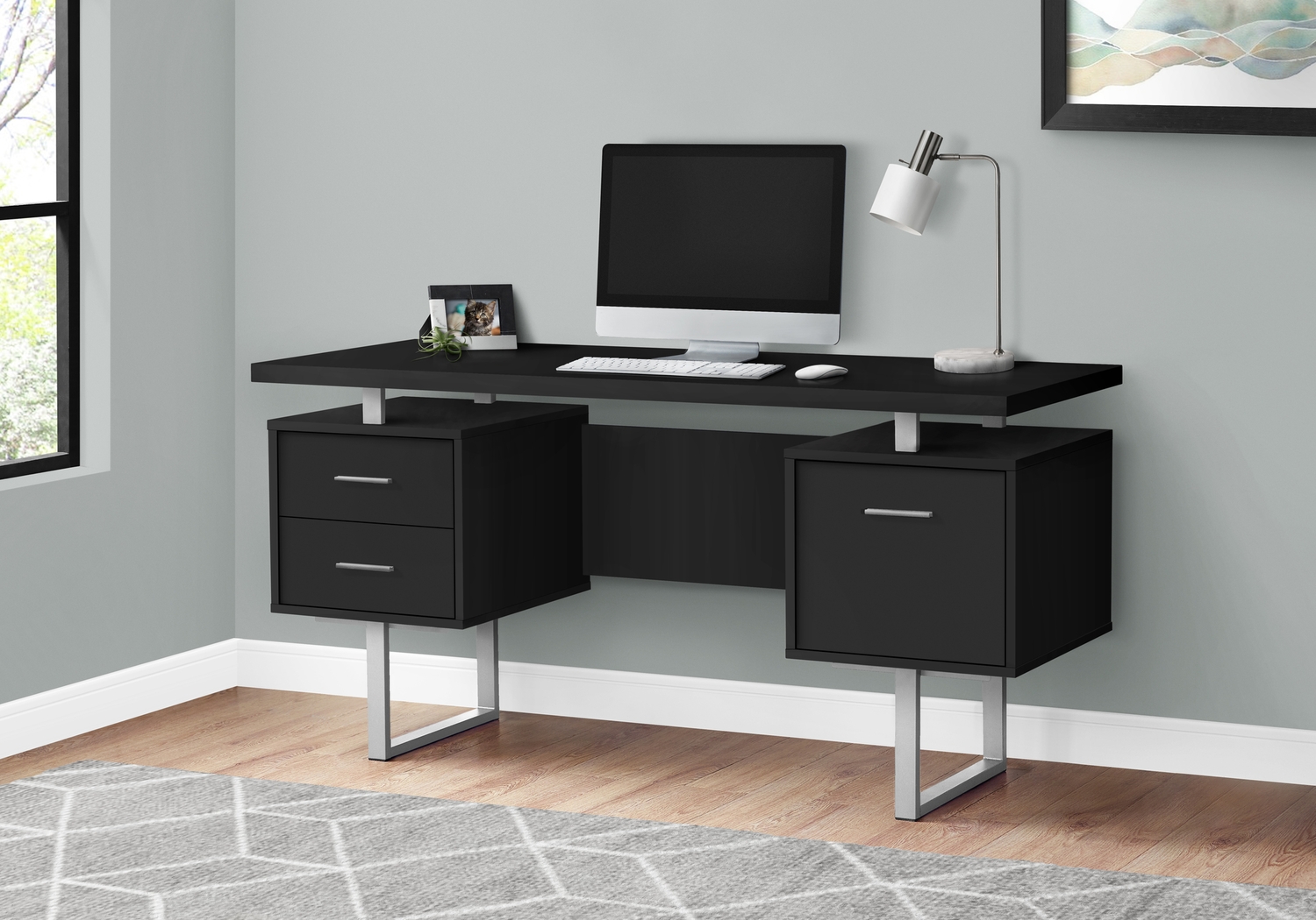 Billingsly Black Desk - Thumbnail - Image 2