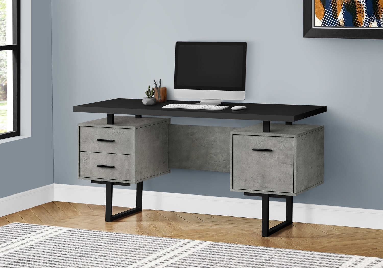 Billingsly Charcoal Desk - Thumbnail - Image 2