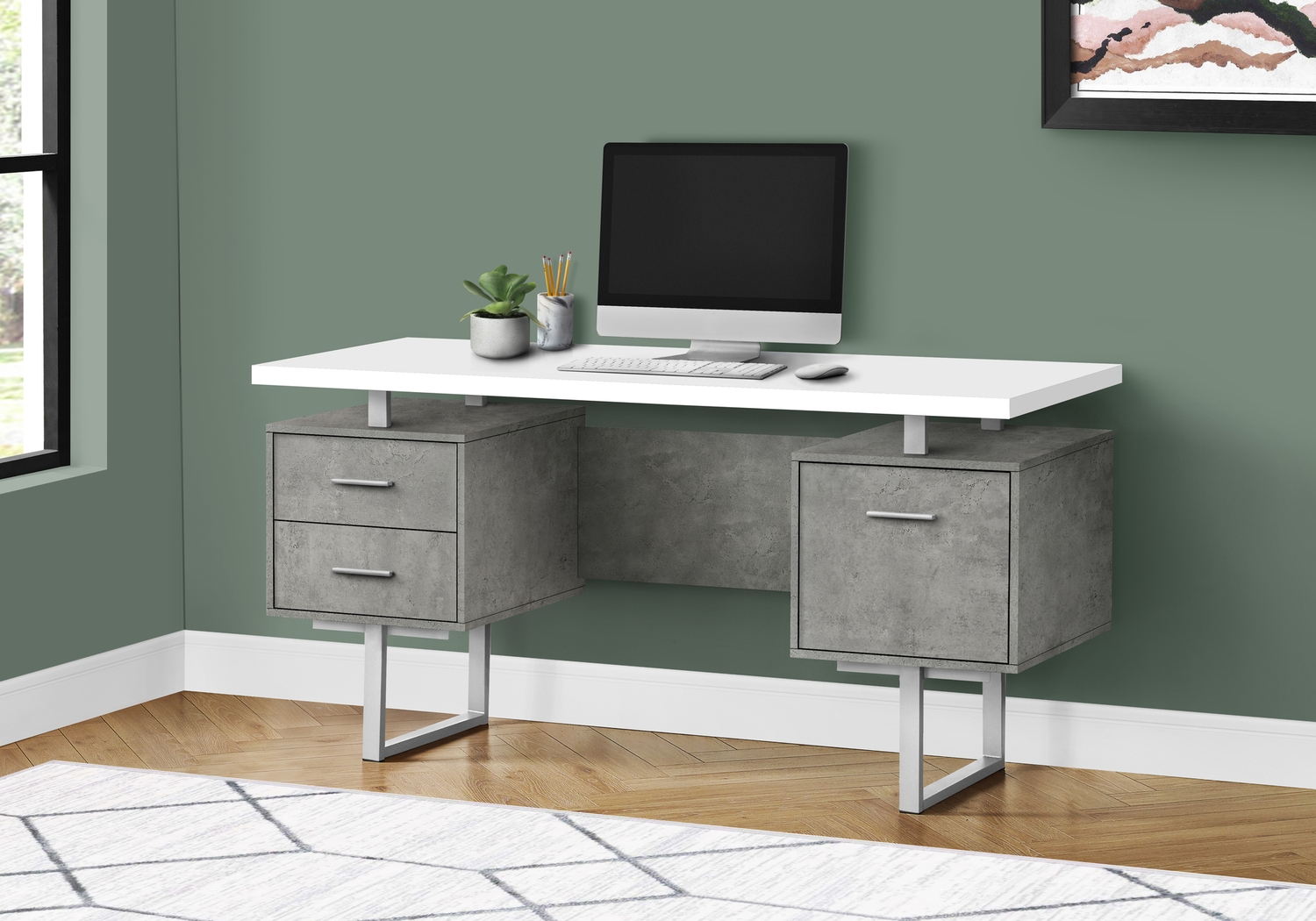 Billingsly Silver Desk - Thumbnail - Image 2