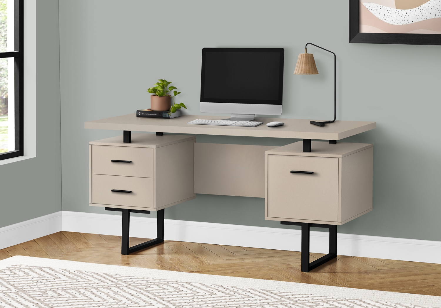 Billingsly Taupe Desk - Thumbnail - Image 2