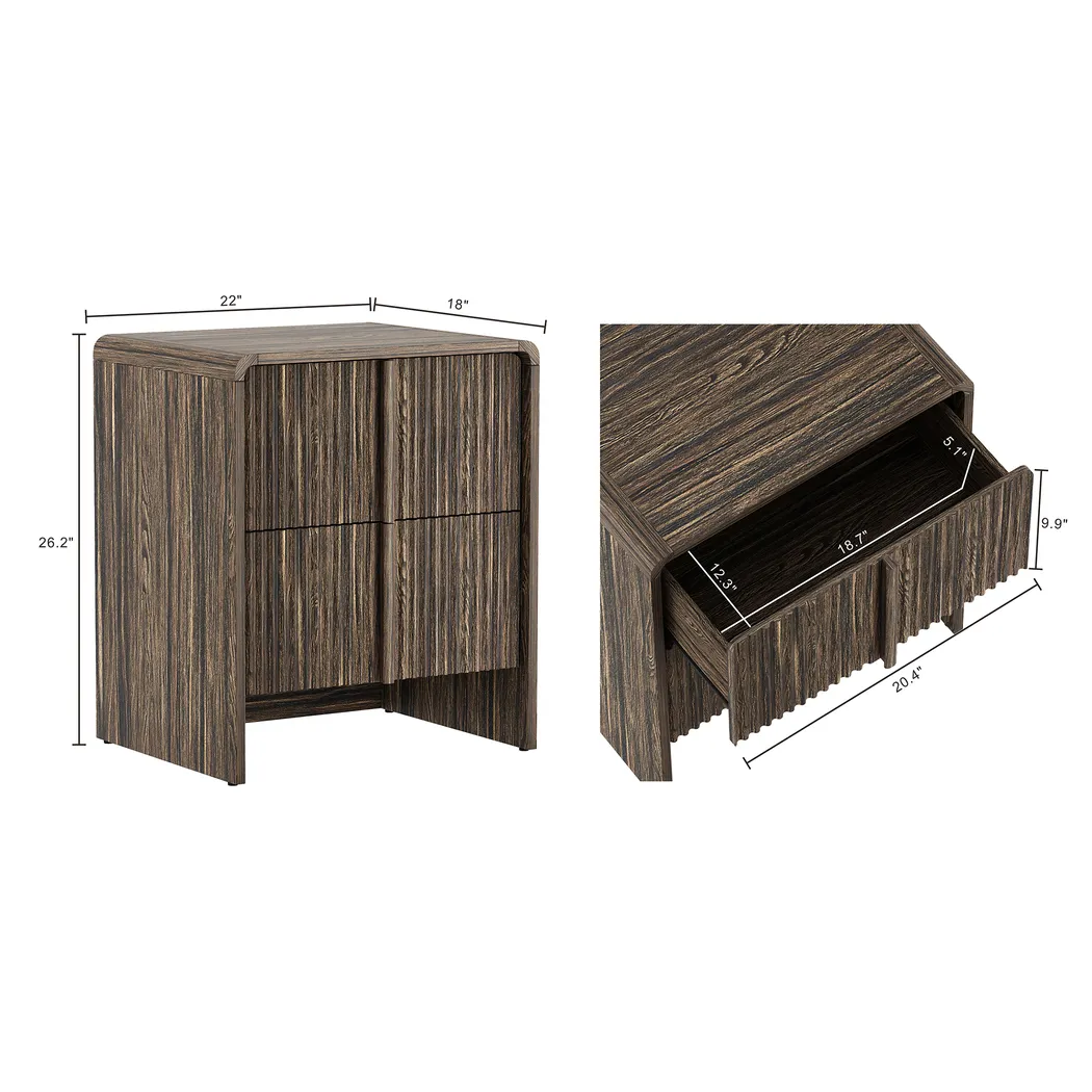 Bilwu II Walnut Nightstand - Thumbnail - Image 6