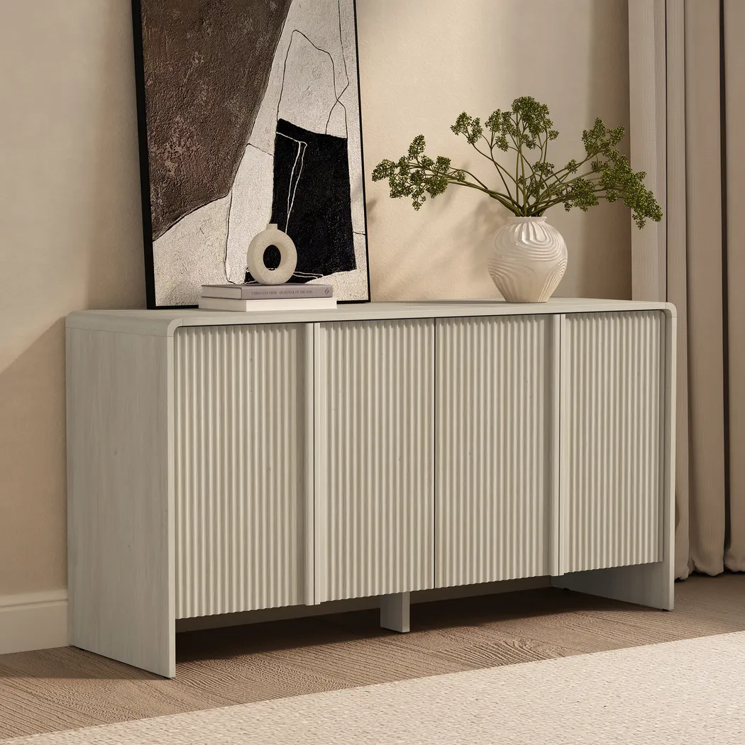 Bilwu Washed White Sideboard - Thumbnail - Image 2