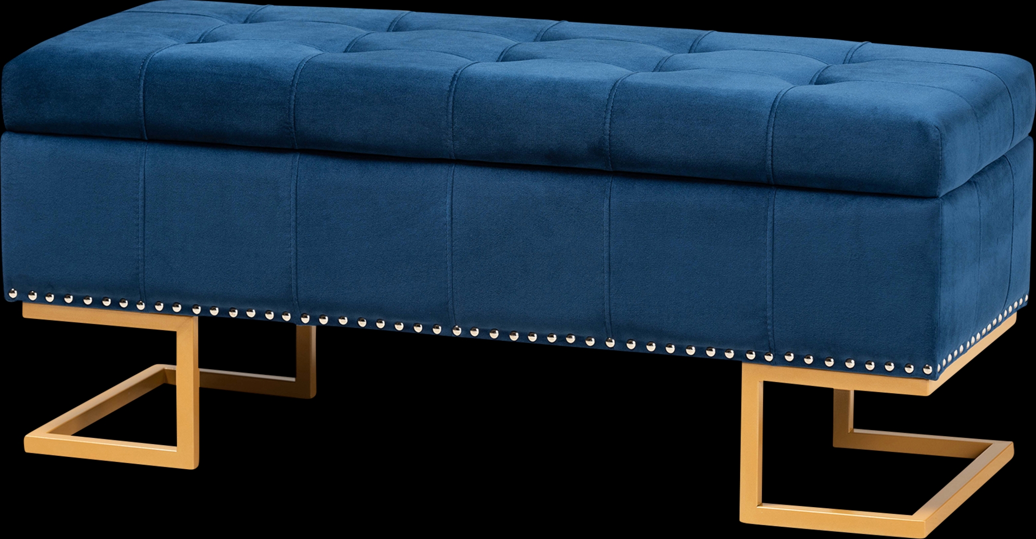 Binewood Blue Storage Ottoman - Thumbnail - Image 1
