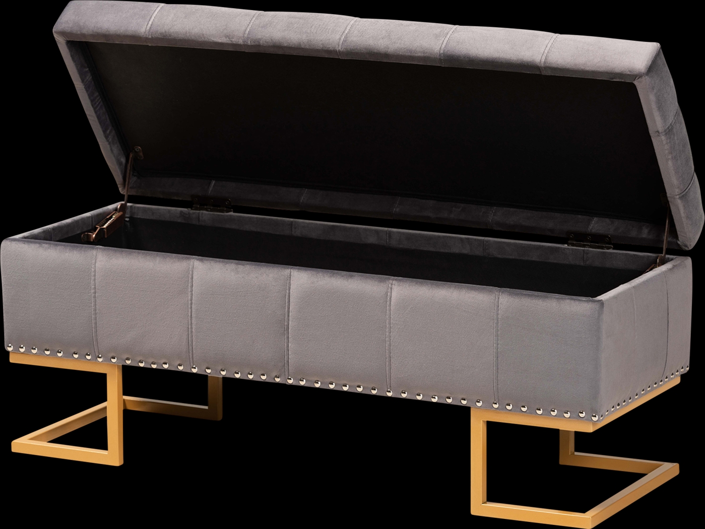 Binewood Gray Storage Ottoman - Thumbnail - Image 2