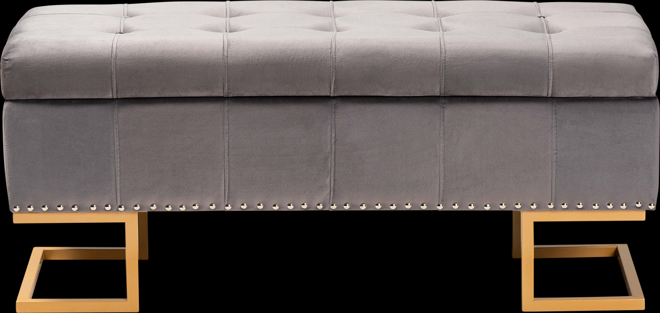 Binewood Gray Storage Ottoman - Thumbnail - Image 3