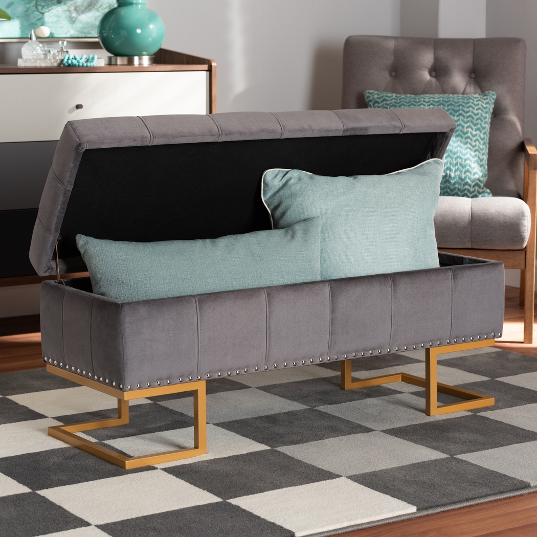 Binewood Gray Storage Ottoman - Thumbnail - Image 10