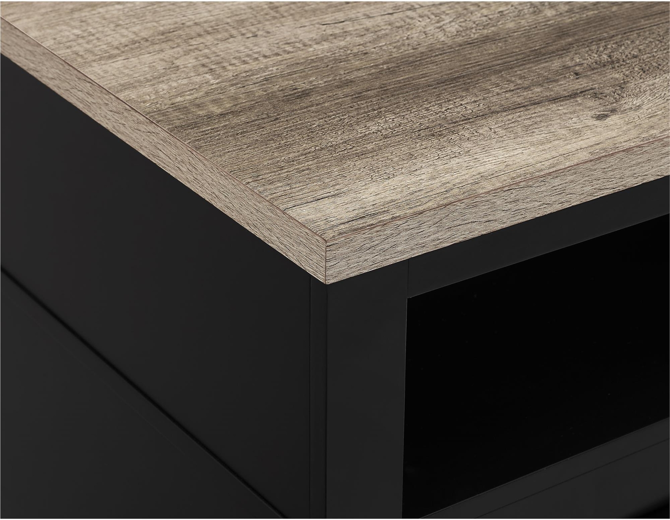 Bingen Black 54 in. Console with Electric Fireplace - Thumbnail - Image 4