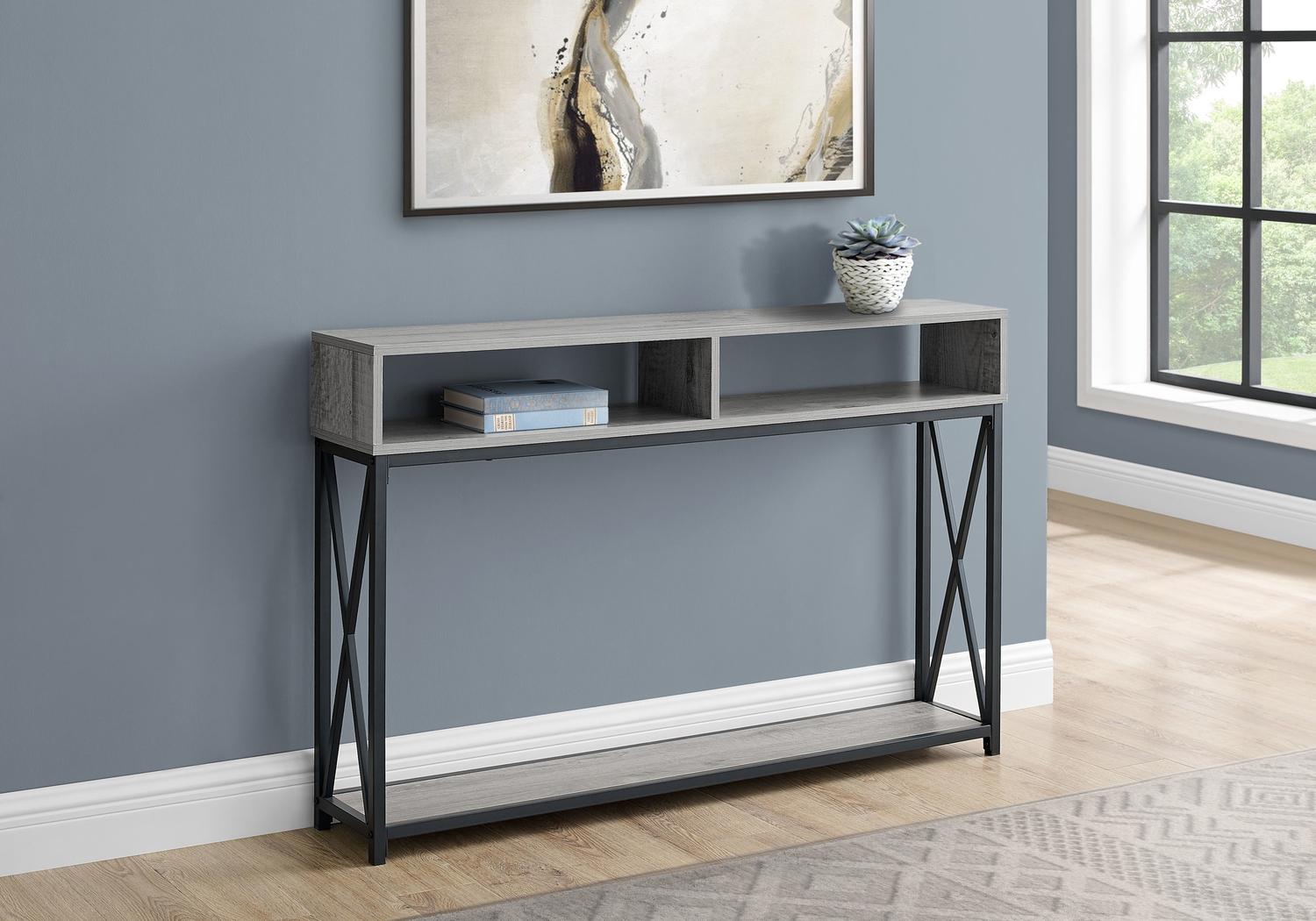 Binghampton Gray Console Table - Thumbnail - Image 2