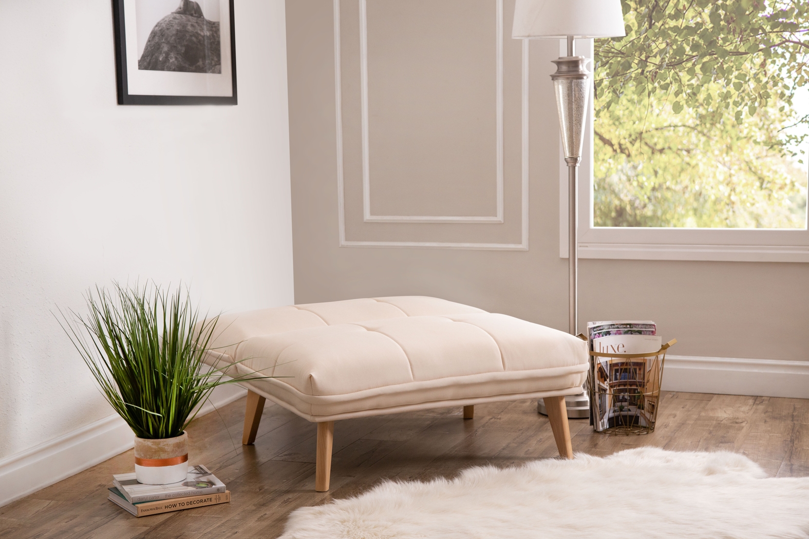 Binney Ivory Convertible Chair - Thumbnail - Image 3