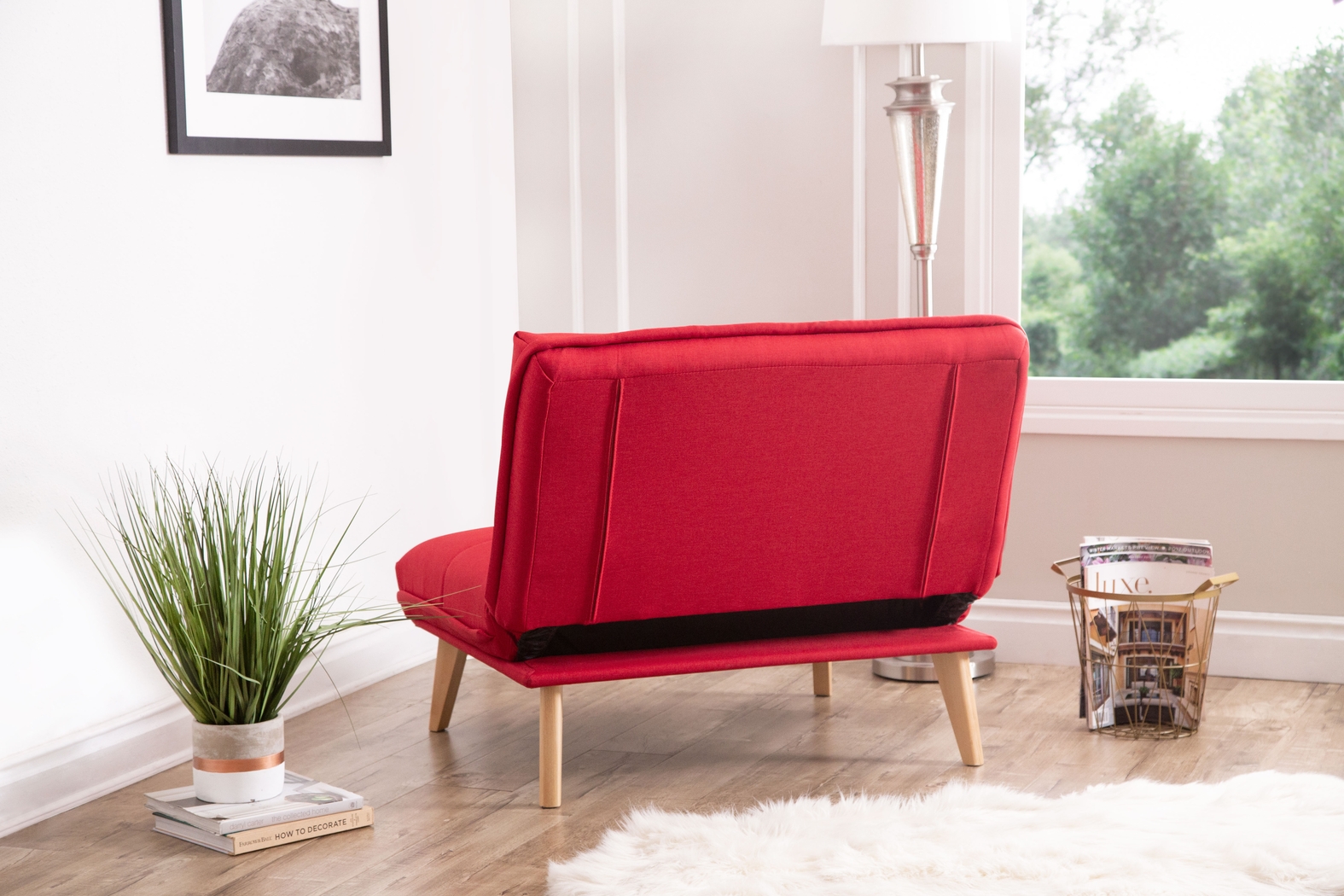 Binney Red Convertible Chair - Thumbnail - Image 4