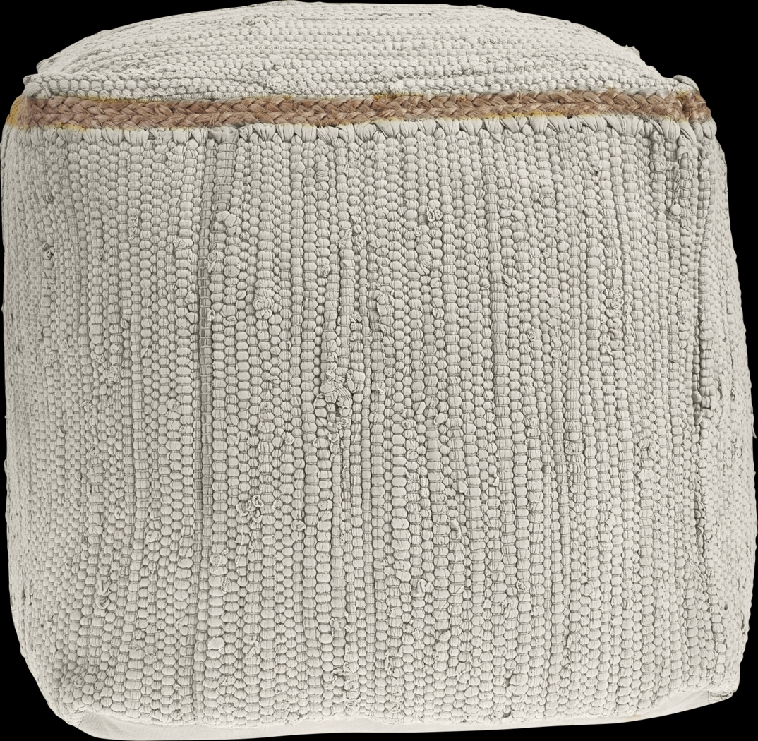 Binvia White Pouf - Thumbnail - Image 1
