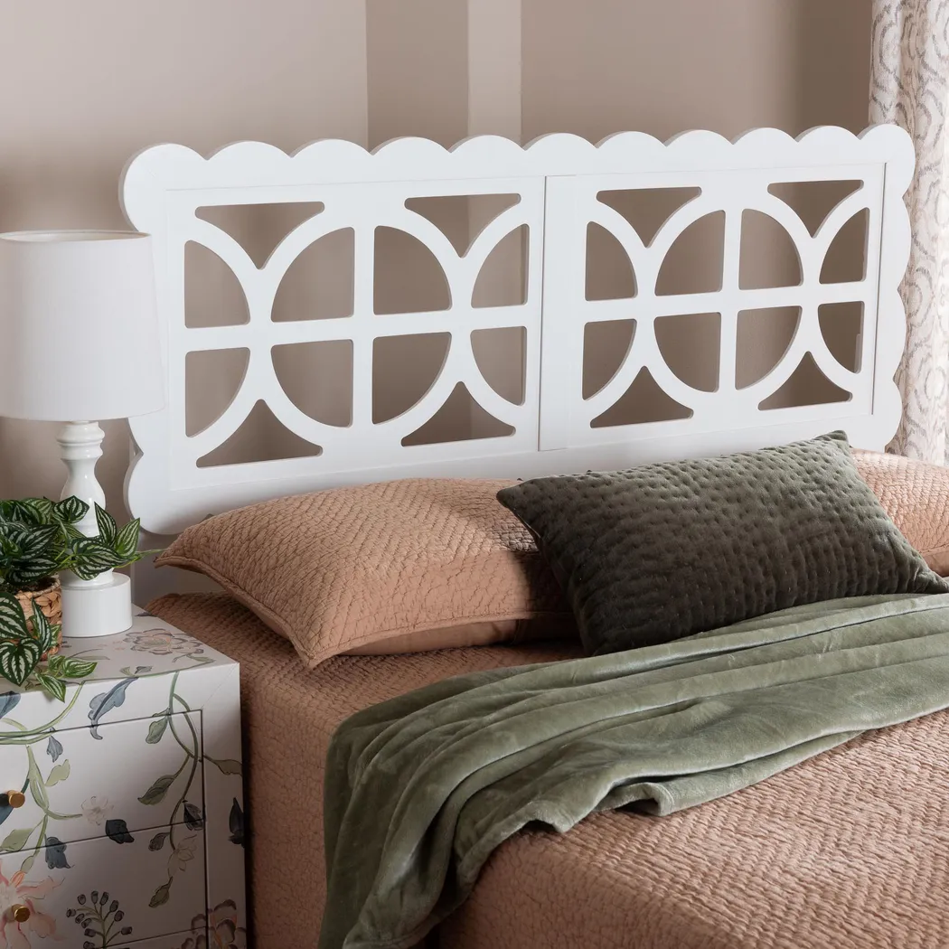 Birchis White Full Headboard - Thumbnail - Image 2