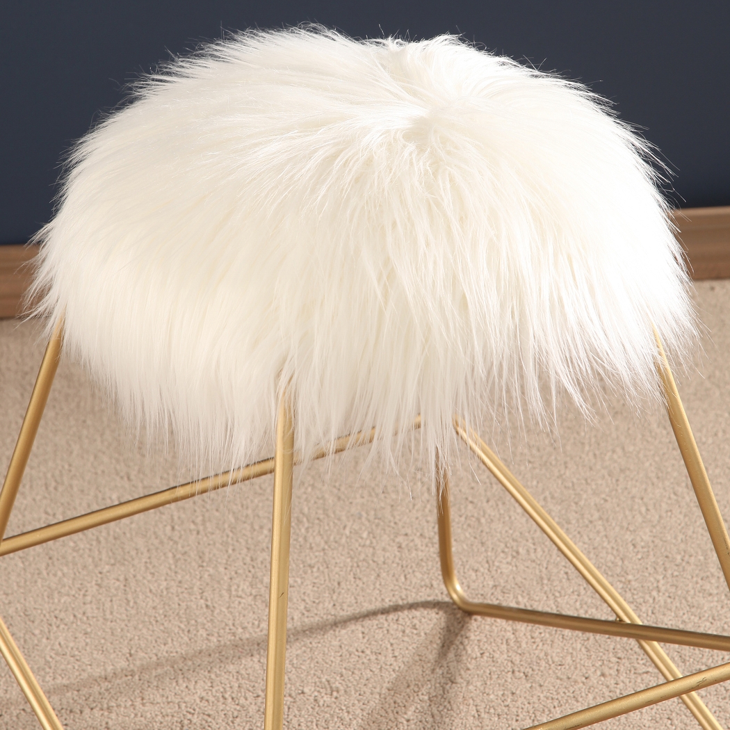 Birdies White Vanity Stool - Thumbnail - Image 3