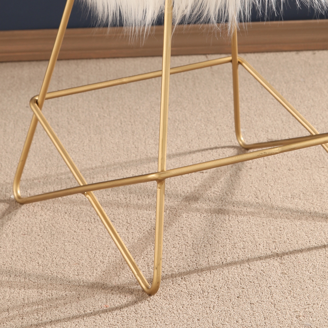 Birdies White Vanity Stool - Thumbnail - Image 5