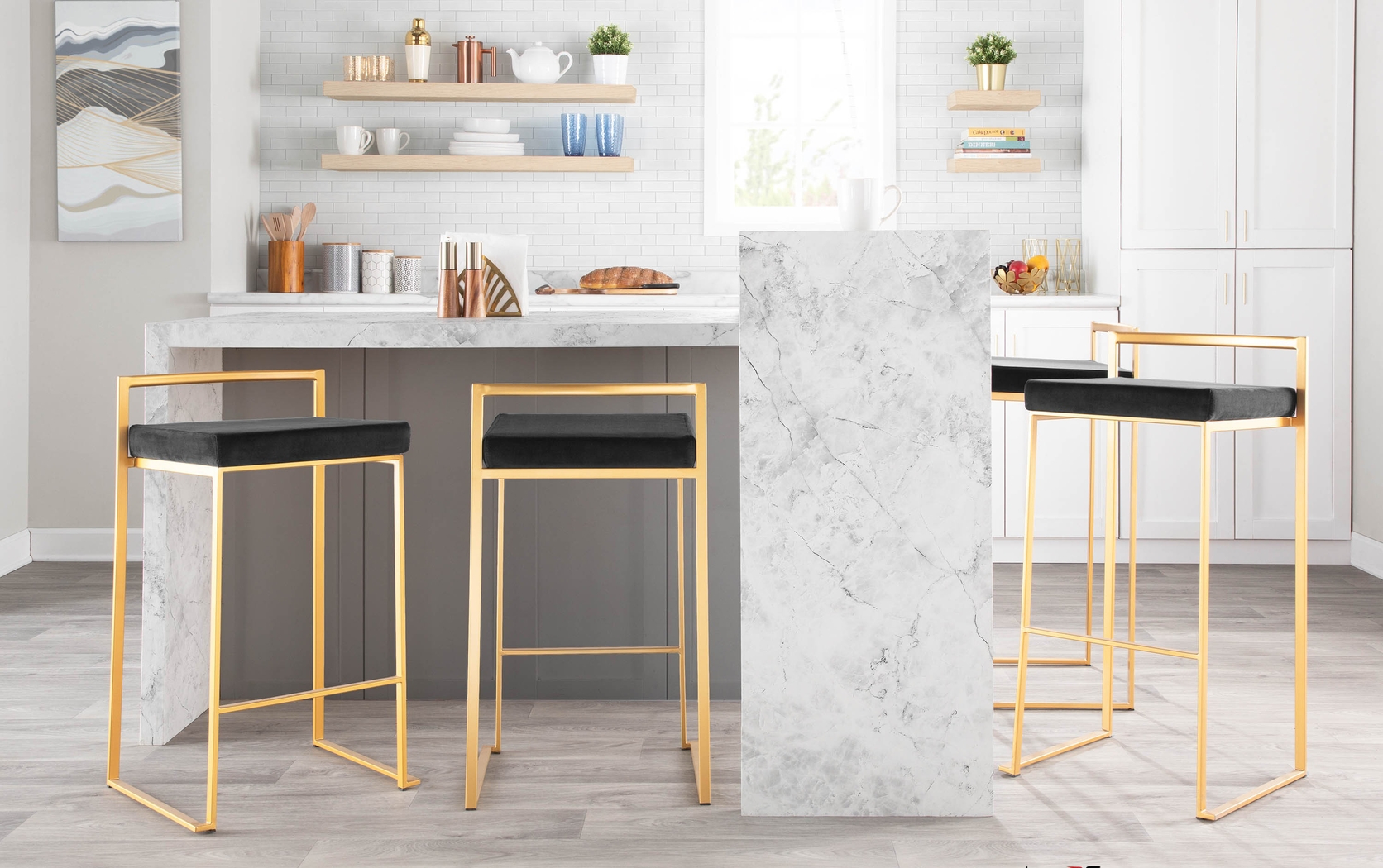 Birdlake II Black Barstool, Set of 3 - Thumbnail - Image 3