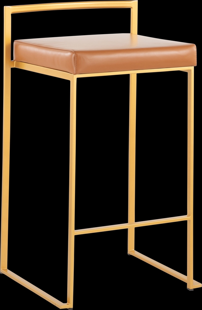 Birdlake II Camel Counter Height Stool, Set of 2 - Thumbnail - Image 2