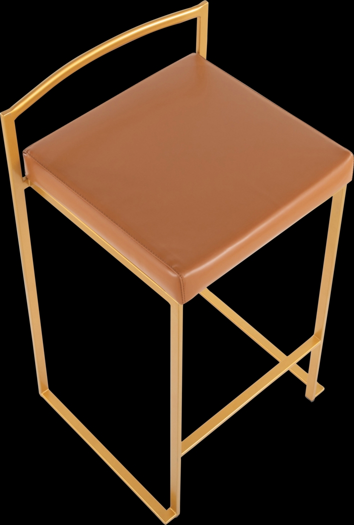 Birdlake II Camel Counter Height Stool, Set of 2 - Thumbnail - Image 7