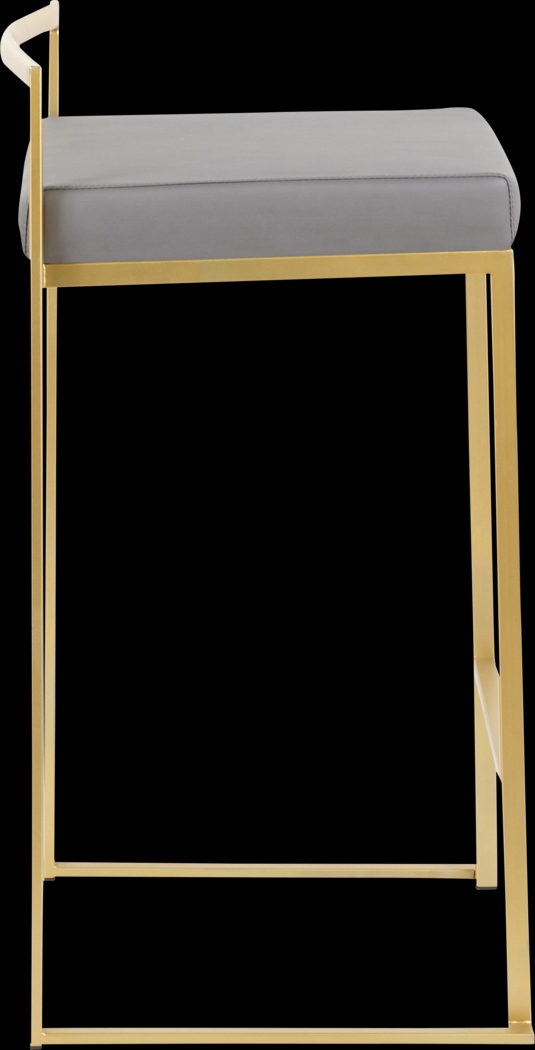 Birdlake II Gray Counter Height Stool, Set of 3 - Thumbnail - Image 6