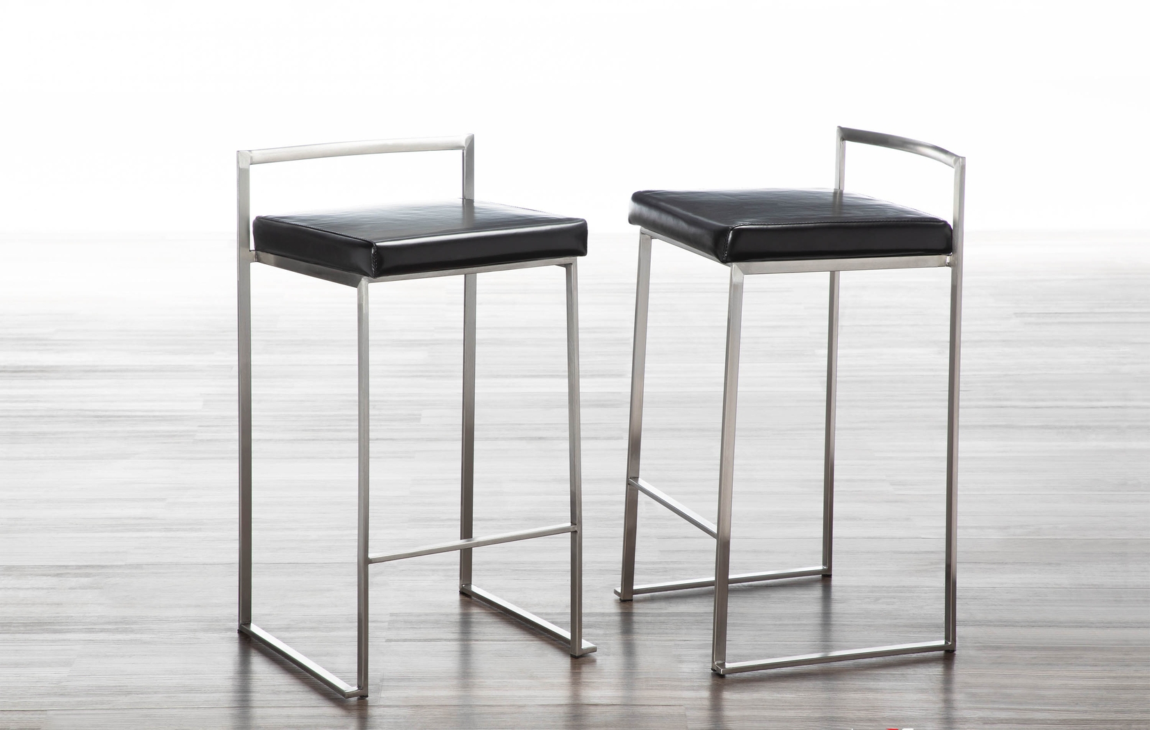 Birdlake IV Black Counter Height Stool, Set of 2 - Thumbnail - Image 7