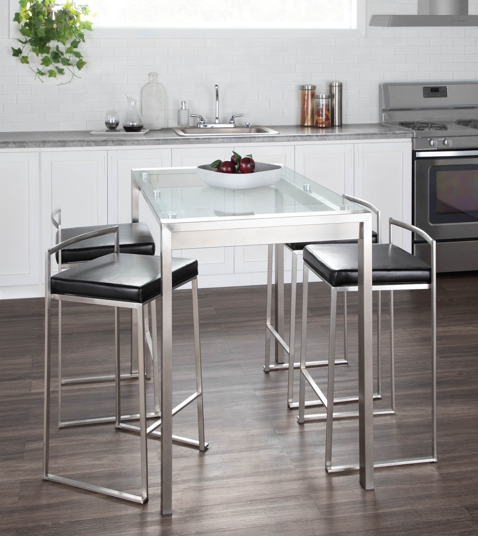 Birdlake IV Black Counter Height Stool, Set of 2 - Thumbnail - Image 6