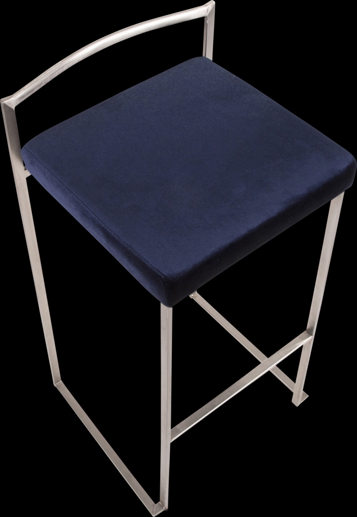 Birdlake IV Blue Barstool, Set of 3 - Thumbnail - Image 11