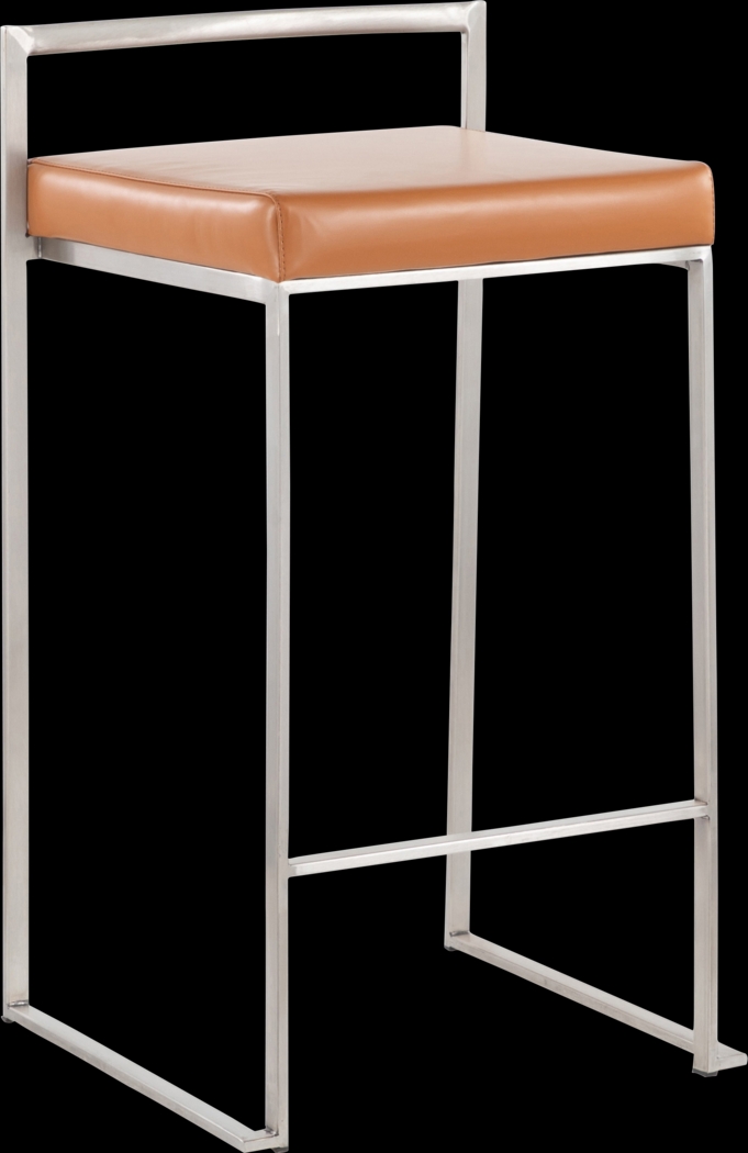 Birdlake IV Camel Counter Height Stool, Set of 2 - Thumbnail - Image 2