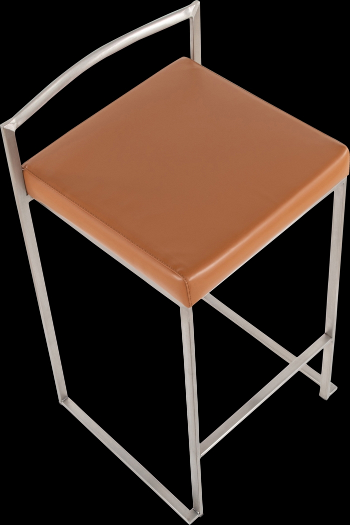 Birdlake IV Camel Counter Height Stool, Set of 2 - Thumbnail - Image 7