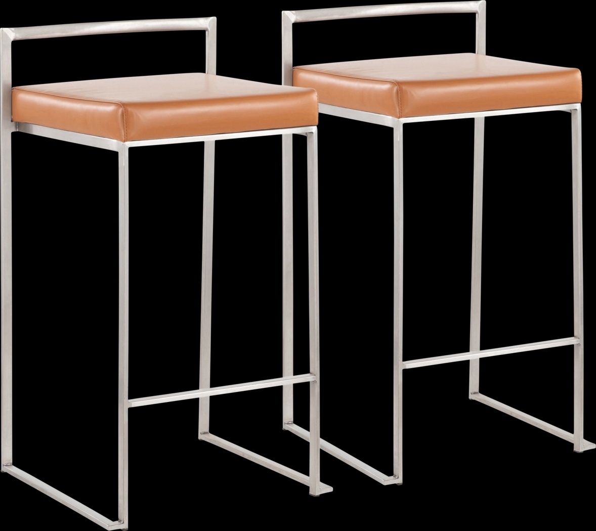 Birdlake IV Camel Counter Height Stool, Set of 2 - Thumbnail - Image 1