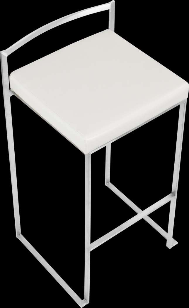 Birdlake IV White Barstool, Set of 2 - Thumbnail - Image 11