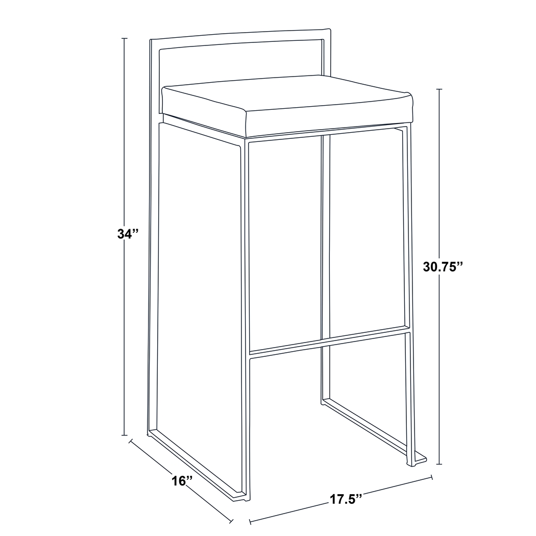 Birdlake IV White Barstool, Set of 2 - Thumbnail - Image 13