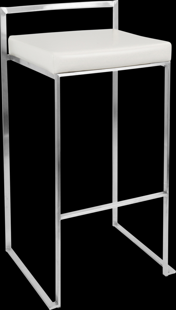 Birdlake IV White Barstool, Set of 3 - Thumbnail - Image 3