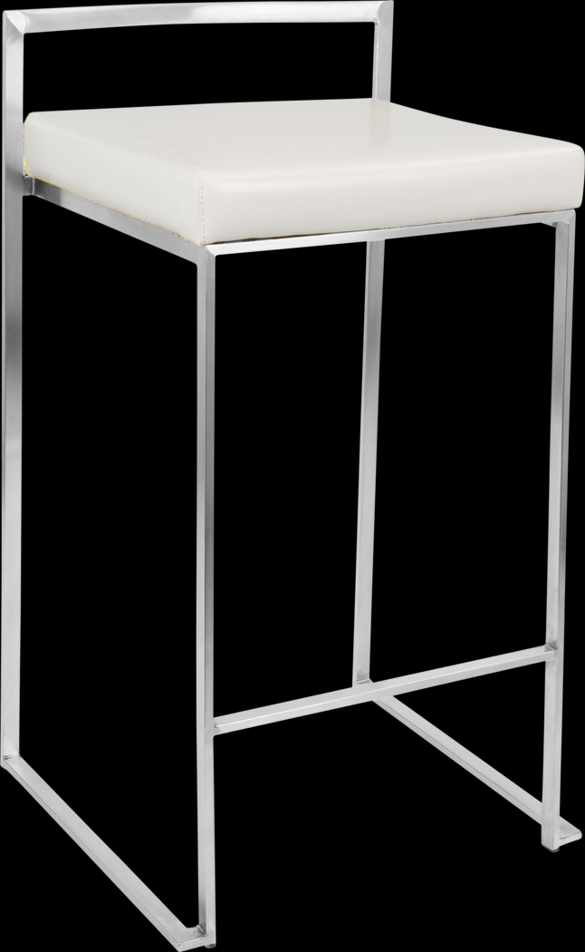 Birdlake IV White Counter Height Stool, Set of 2 - Thumbnail - Image 7