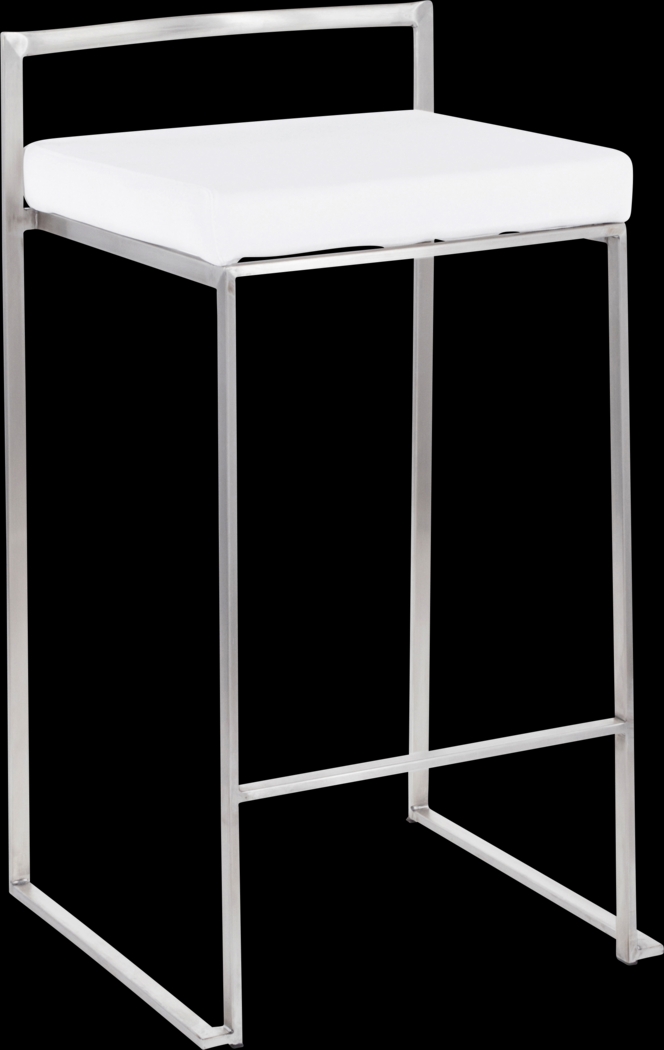 Birdlake IX White Counter Height Stool, Set of 3 - Thumbnail - Image 6