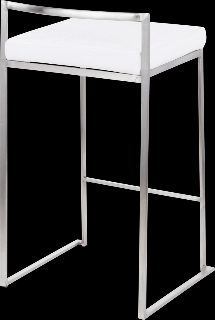 Birdlake IX White Counter Height Stool, Set of 3 - Thumbnail - Image 8