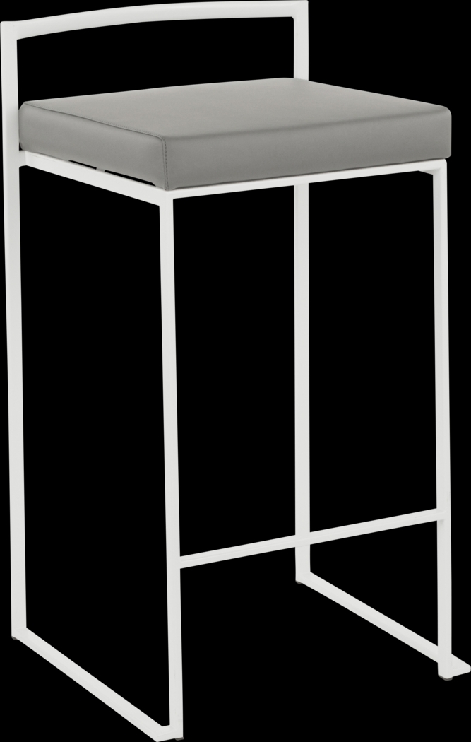 Birdlake V Gray Counter Height Stool, Set of 3 - Thumbnail - Image 4