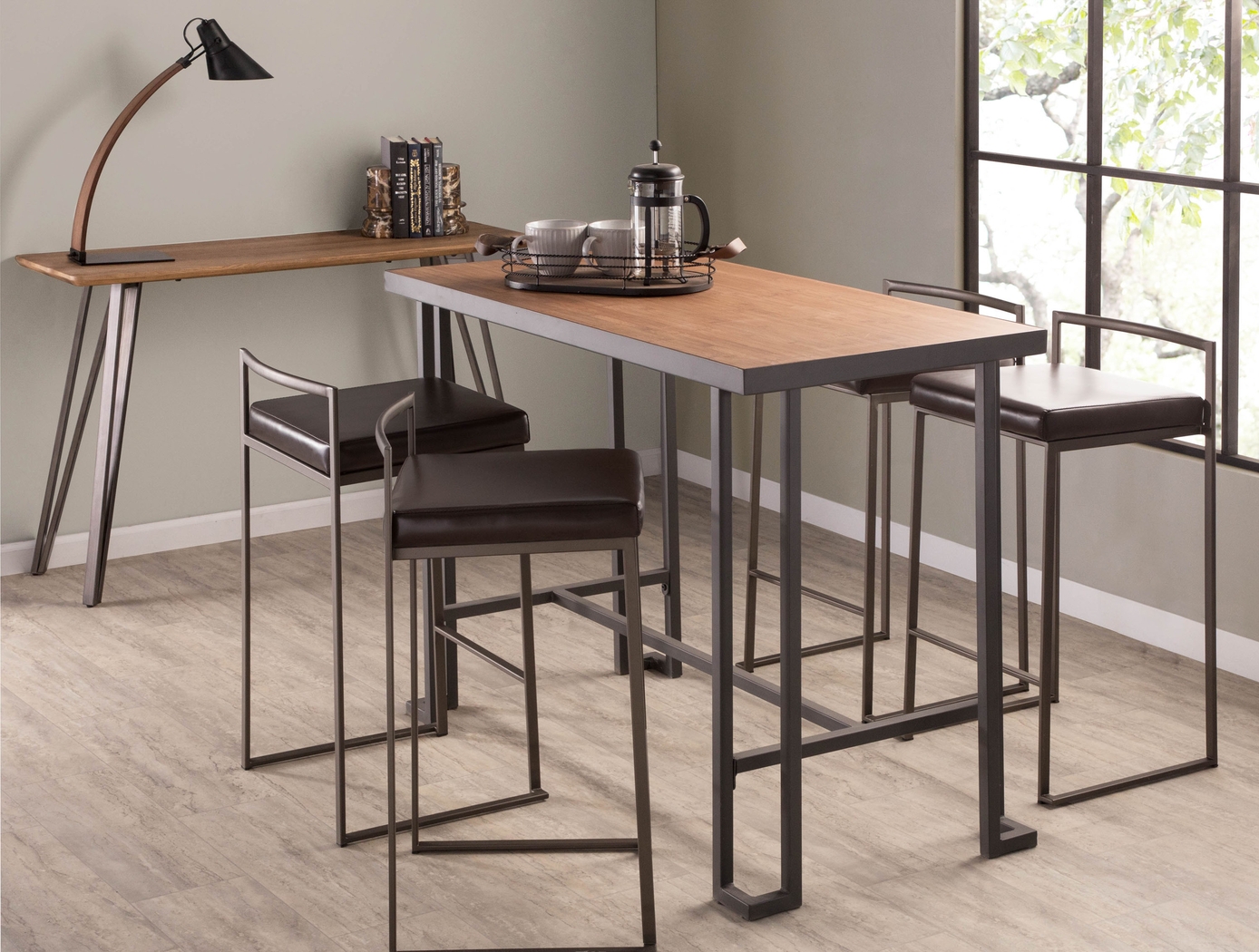 Birdlake VI Espresso Counter Height Stool, Set of 2 - Thumbnail - Image 3