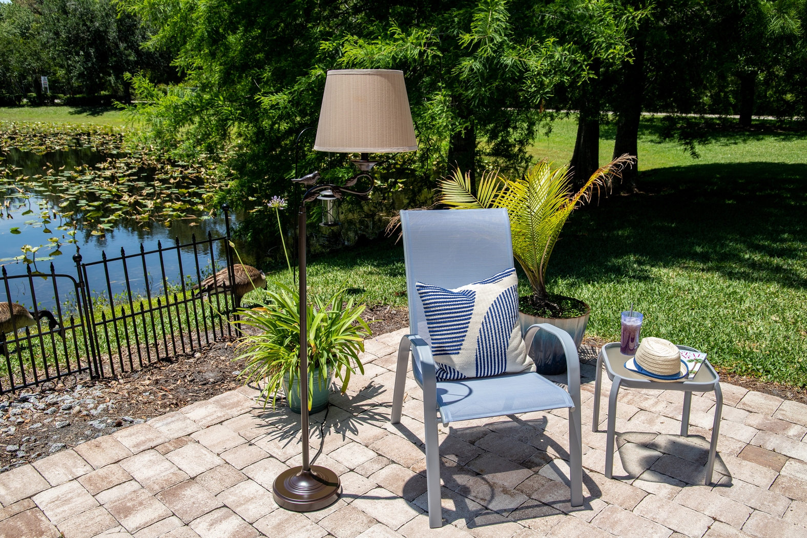 Birdy Cove Black Outdoor Floor Lamp - Thumbnail - Image 2