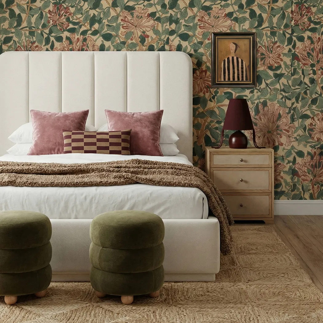 Birikti Beige King Bed - Thumbnail - Image 2