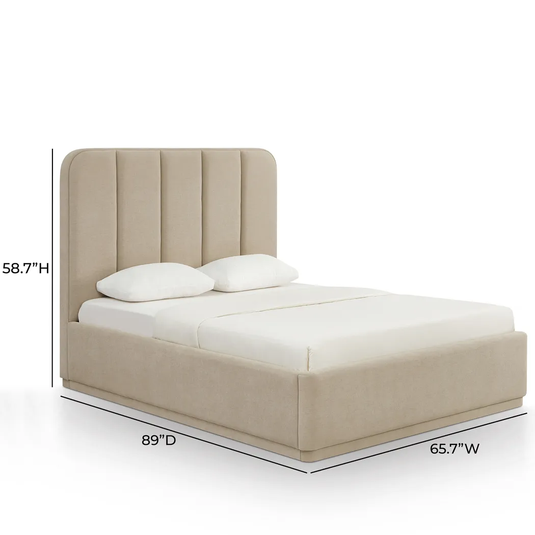 Birikti Brown Queen Bed - Thumbnail - Image 9