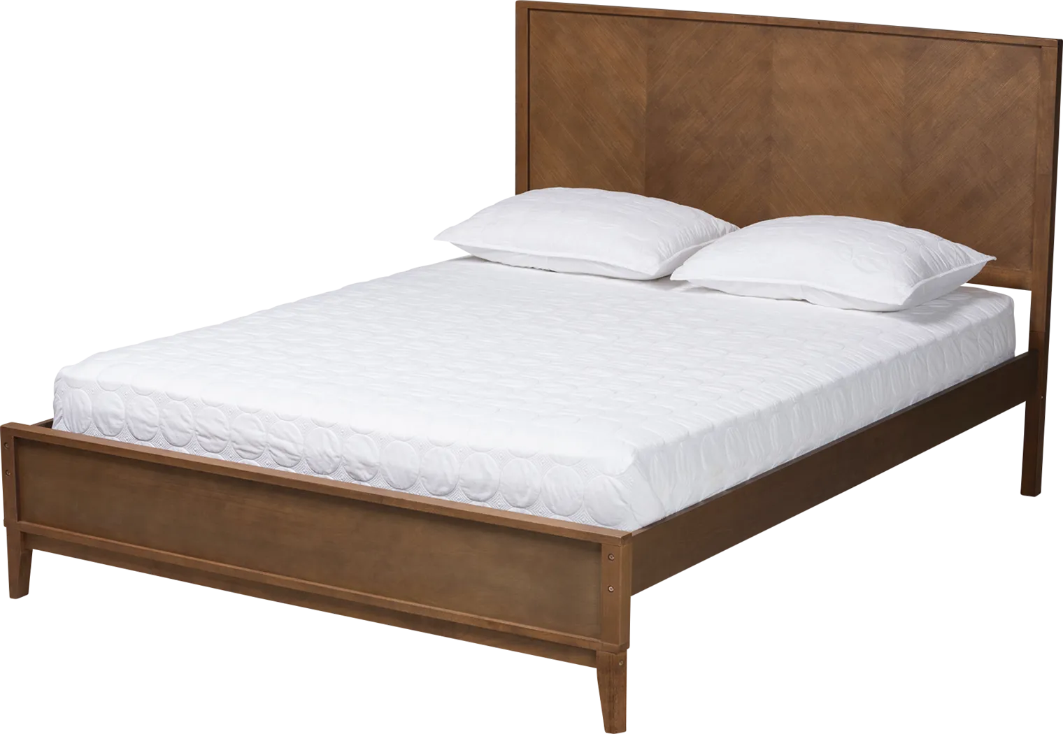 Biruta Brown King Platform Bed - Thumbnail - Image 1