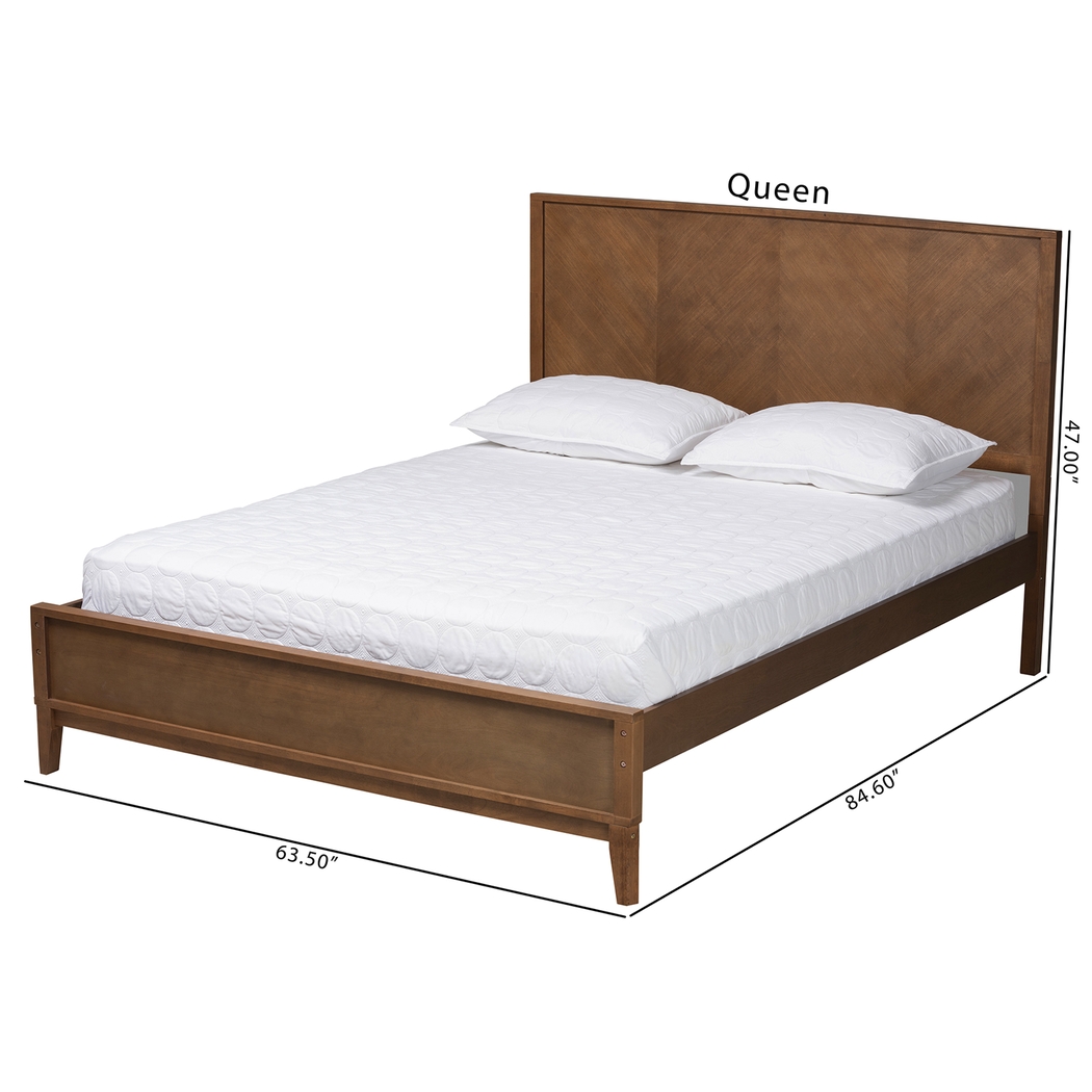 Biruta Brown Queen Platform Bed - Thumbnail - Image 9